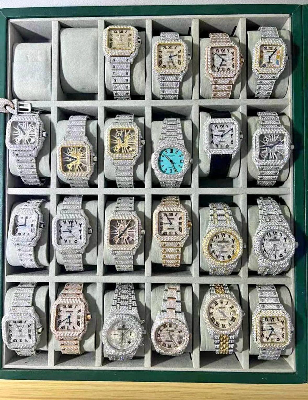 ✅, full Moisanaite diamond✅, diamond tester certified ✅, automatic movement ✅ Sapphire glass✅