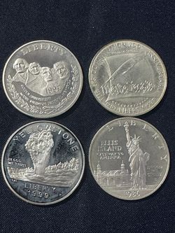4- 1 Dollar Silver Coins