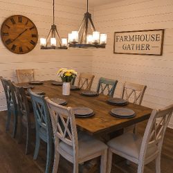 Custom Designed Farmhouse Dining Tables.