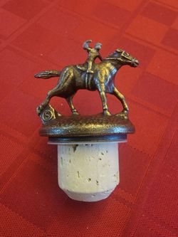 Blanton Bourbon Whiskey Horse And Jockey Cork Bottle Stopper