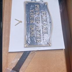 Metal Yard Signs. Pick Up After Your Dog 