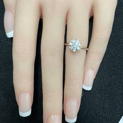 DIAMOND 2.37CT SOLITAIRE ROUND VS1-D CERTIFIED 14K WHITE 