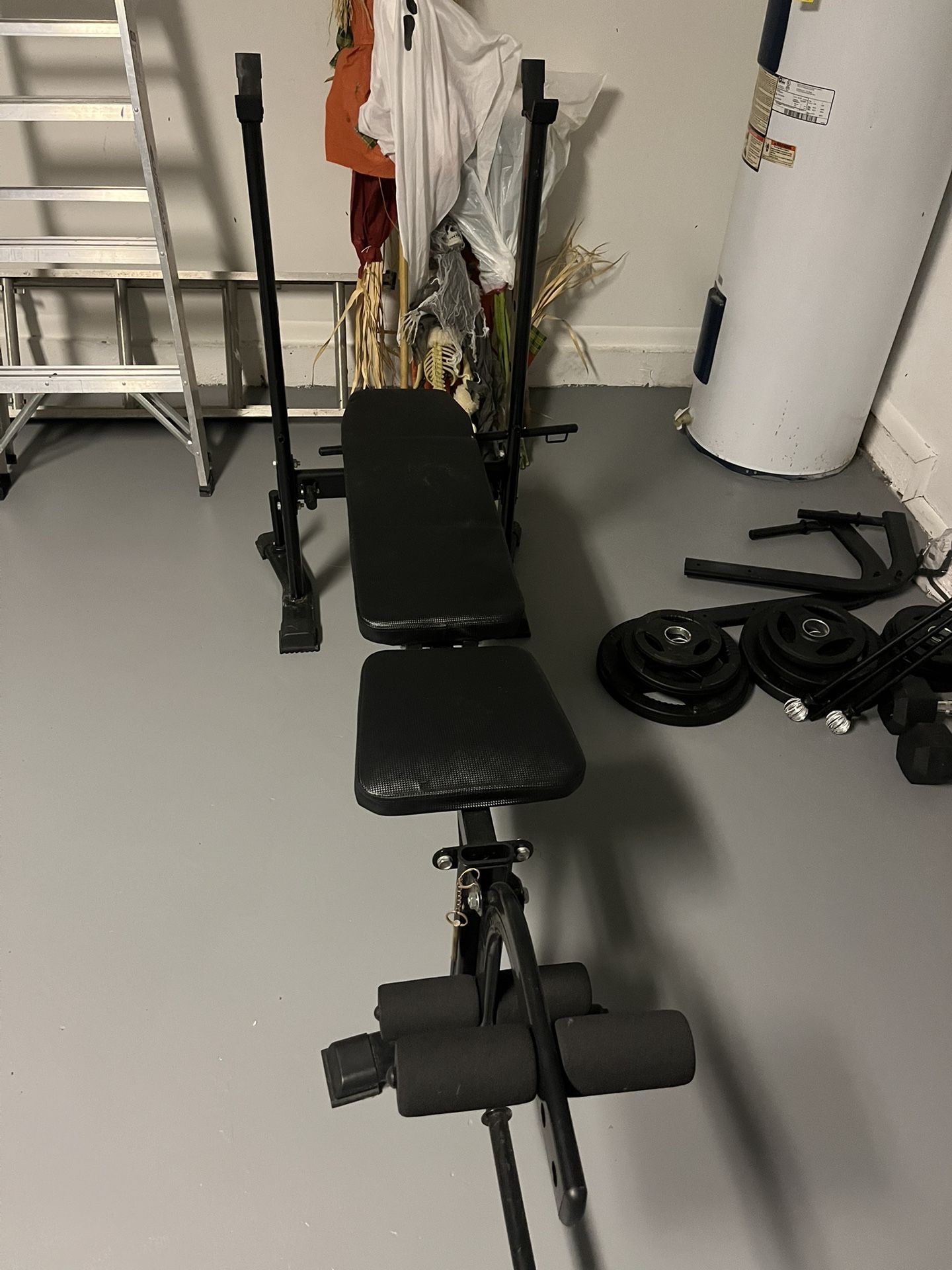 Workout Bench Press (Comes with weights and pole)
