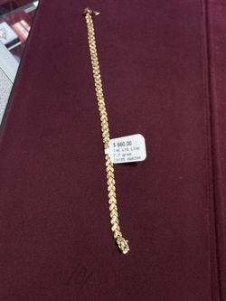 14k Heart / Nugget Bracelet 