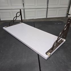 Wall Mounted Wood and Metal Shelf