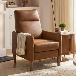 2210g  Arthur Recliner Chair with 3 Positions, Accent Armchair, Mid Century Modern Reading Chair, High Back Padded Support Comfy Sleeper Armchair (Pec