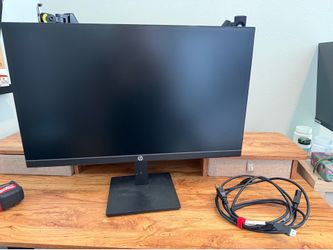 HP P27h G4 27” Full HD IPS Monitor w/ Adjustable Stand, Speakers & DisplayPort Cable - Works Great