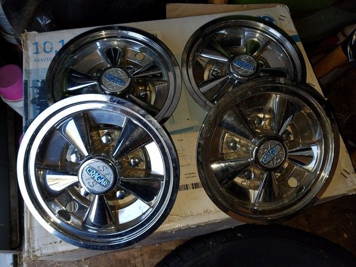 Golf cart old school Cragar hubcaps size8 for Sale in Pomona, CA OfferUp