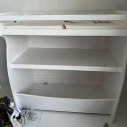 White Wood Changing Table 