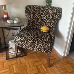 Brown Leopard Chair