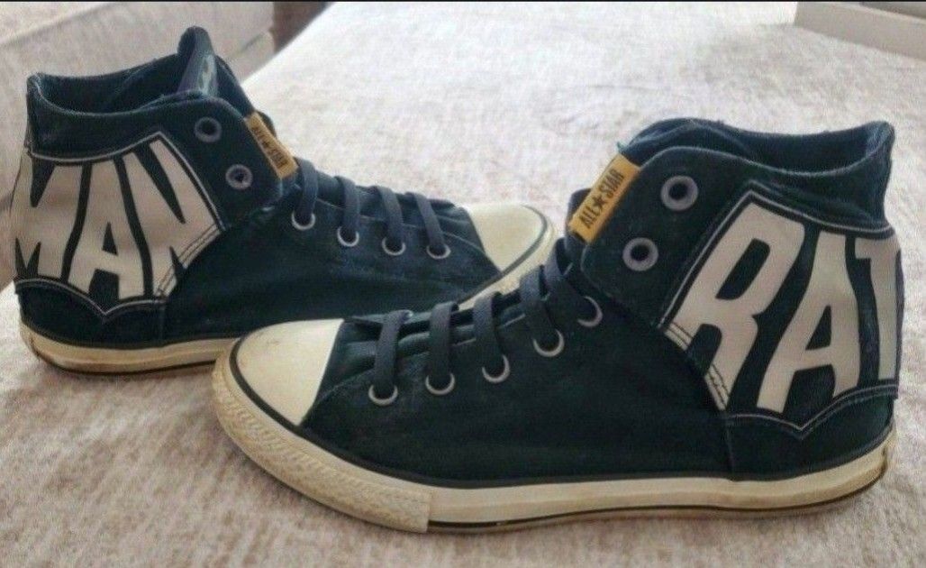 Vintage Batman All Star Black and White Converse. Size Mens 5