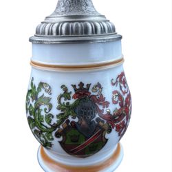 German Beer Stein with Pewter Lid
