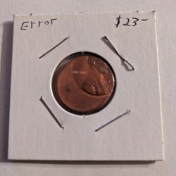 Misstruck U.S. 1 Cent Error 