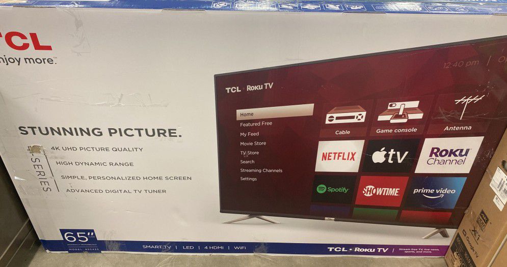 TCL 65S433 65 Class 4K Ultra HD Roku Smart TV