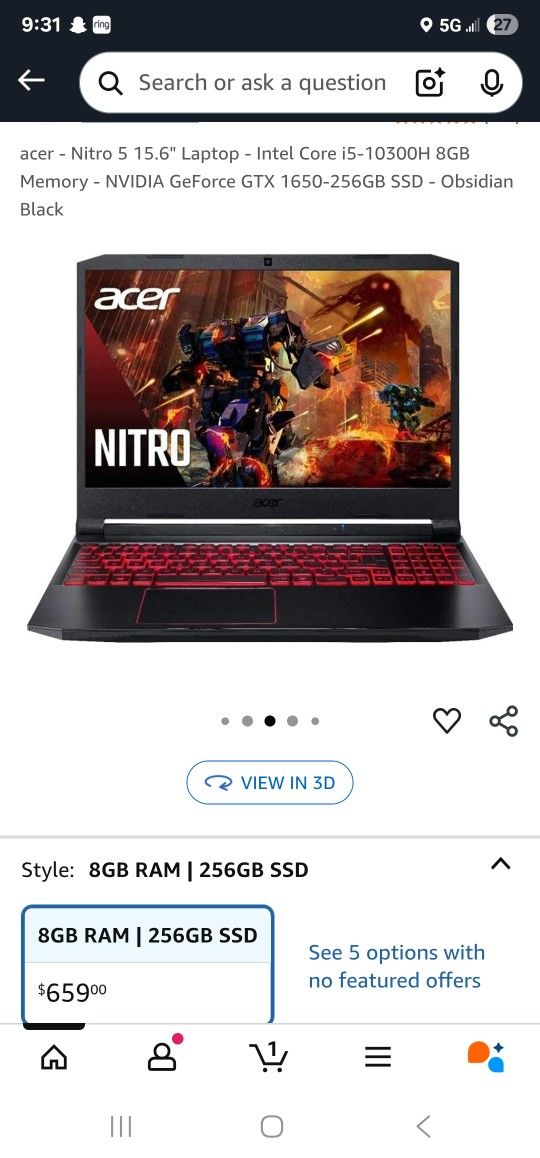 Acer Nitro 5 Gaming Laptop
