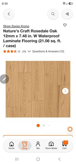 Swiss Krono Rosedale Oak Laminate Flooring Case 39 case for 975$ total 25 $ each