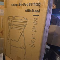 Collapsible Dog Bathtub with Stand