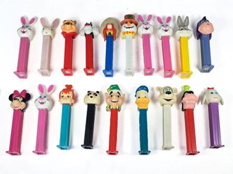Lot of 19 Vintage PEZ Candy Dispensers - Goofy - Donald - Bugs Bunny - Pooh Bear & More Iconic Ones
