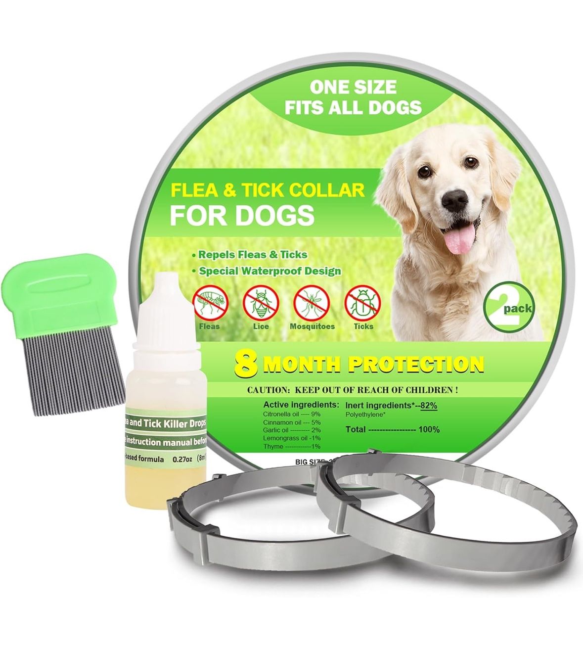 Natural Flea Tick Collar Preventative For Dogs Organic