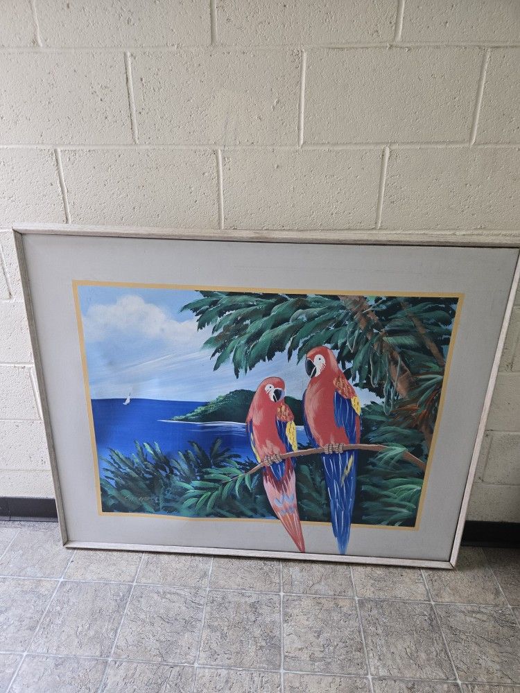 Large Parrot Painting