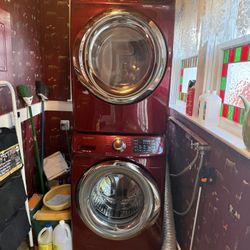 Merlot Samsung Washer and Dryer