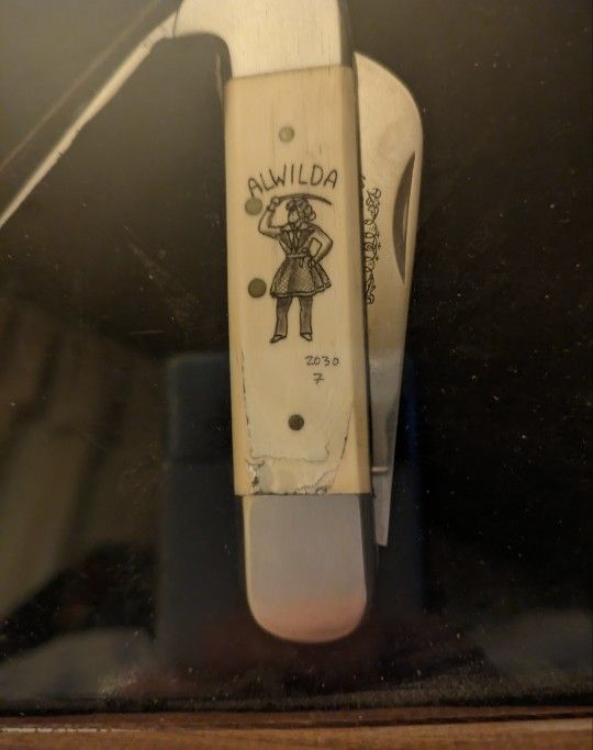 Ivory Handled Utility Tool Crested From Wooly Mammoth Tusk