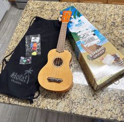 Ukelele Set for Beginners with Canvas Tote Bag &Various Size Picks, Natural