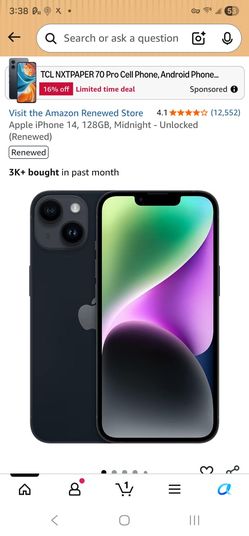 I phone 14  128Gb midnight black unlocked