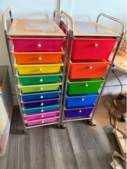 Colored Storage Drawers (2)