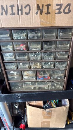 Multi-Drawer Parts Organizer Cabinet