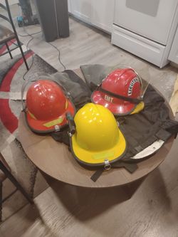 Firefighter helmets and pants