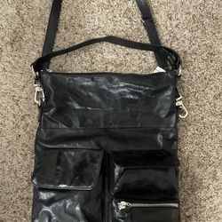 Black Leather Hobo Purse. Never Used!