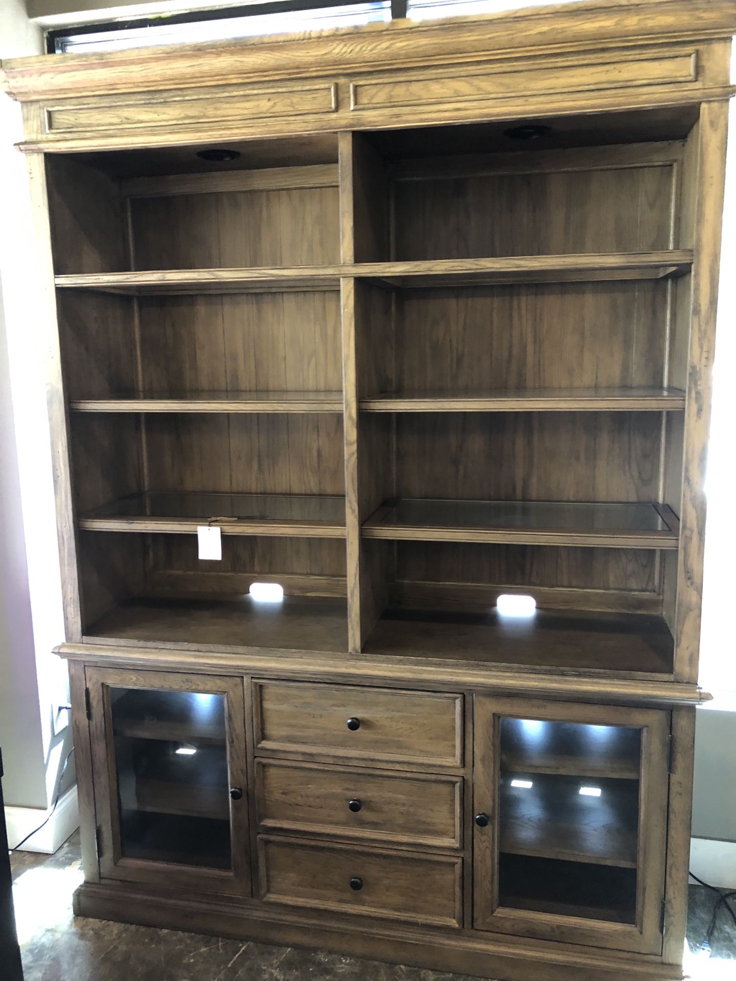 Haverty’s Rustic 2 Piece Wood Cabinet with Plenty of Storage