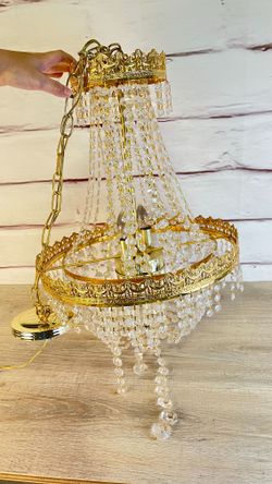 Gold Crystal Style Chandelier Light Fixture