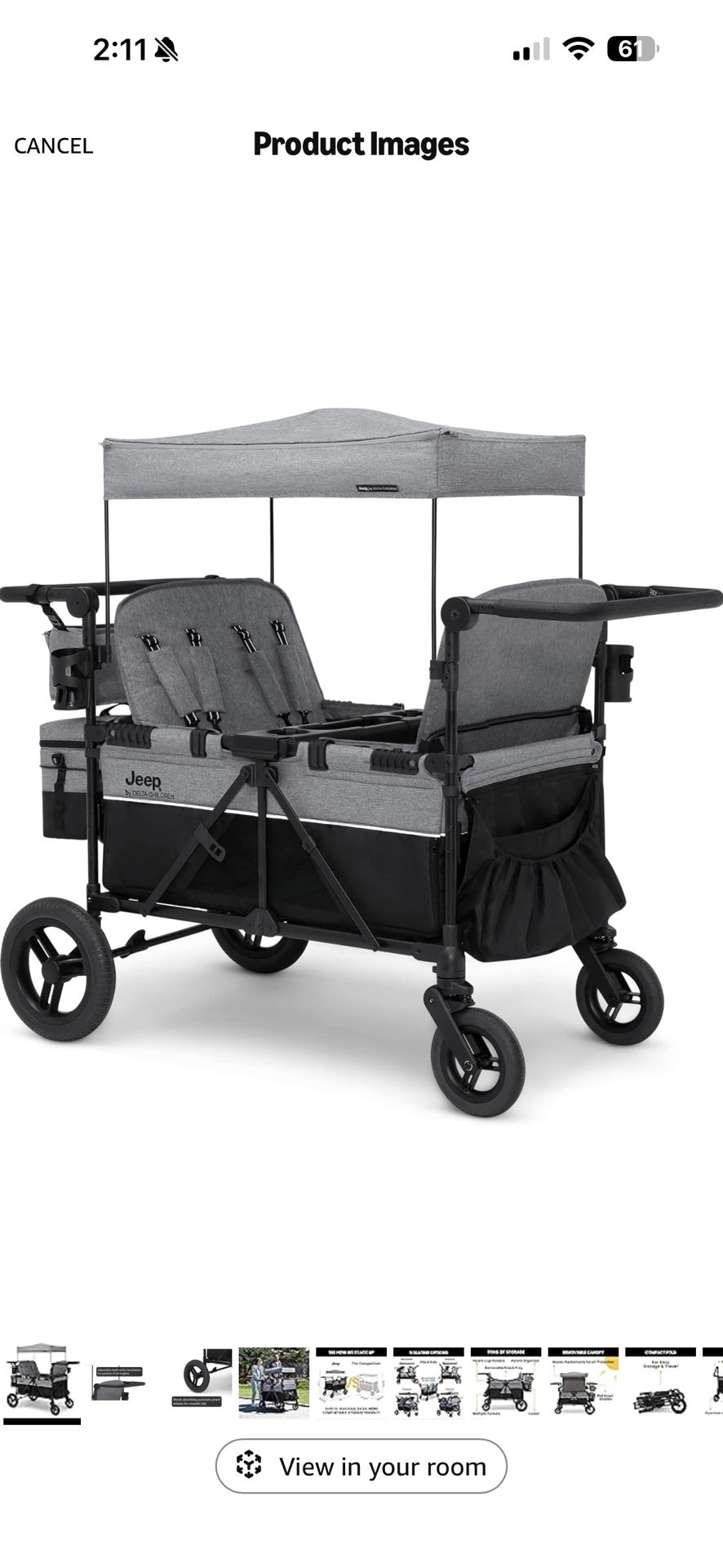 NEW Jeep Wrangler 4-Seat Stroller Wagon
