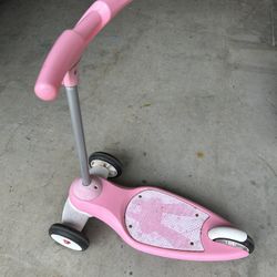 Pink scooter