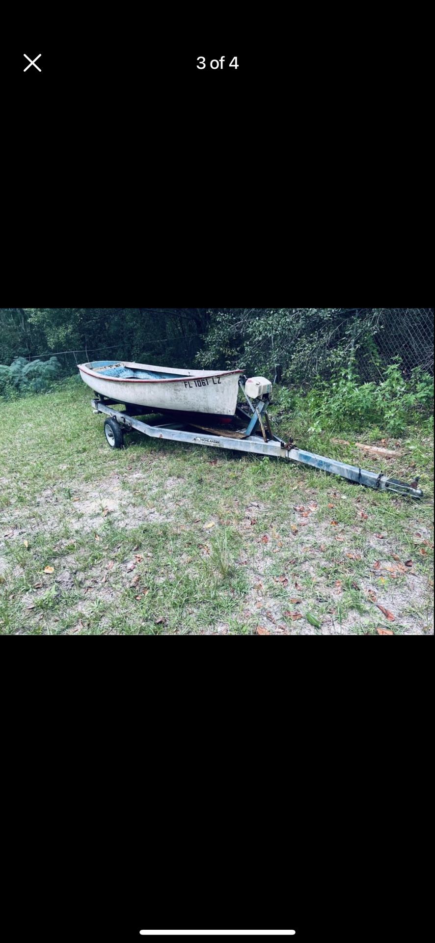 1970 Fiberglass Boat With Trailer And Title
