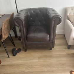 Faux Leather Chair