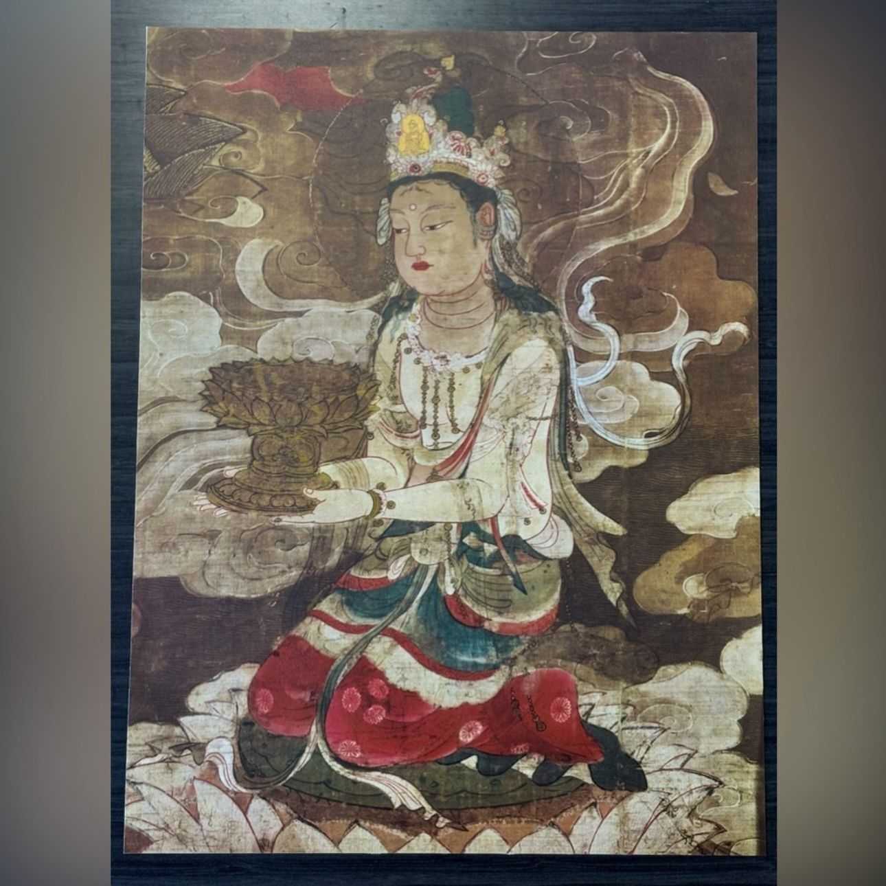 Fugen, Bodhisattva in Lotus Sutra Original Vintage Fine Art Print Poster Japan 1960’s Japanese Buddhist Tokyo Collectible Antique Heian Period
