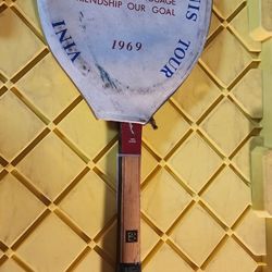 1970s MacGregor Speedwood Wooden Tennis Racket w/Cover