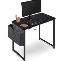 32" Computer Writing Desk, Sturdy Home Office Table, Work Desk with Storage Bag