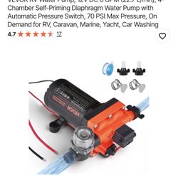 VEVOR RV Water Pump, 12V DC 6 GPM