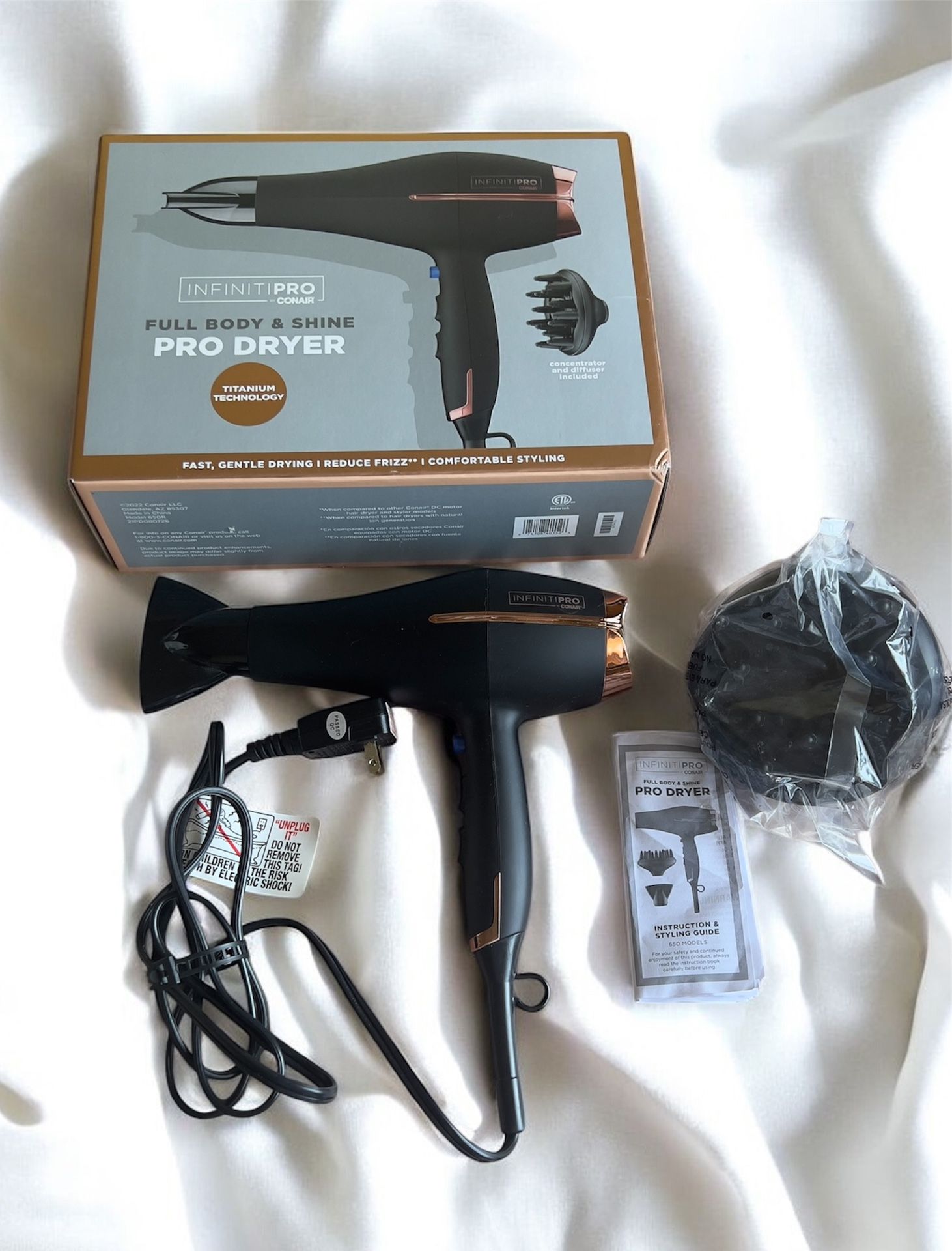 Infinitipro By Conair Pro Hair Dryer With Diffuser Ceramic Technology