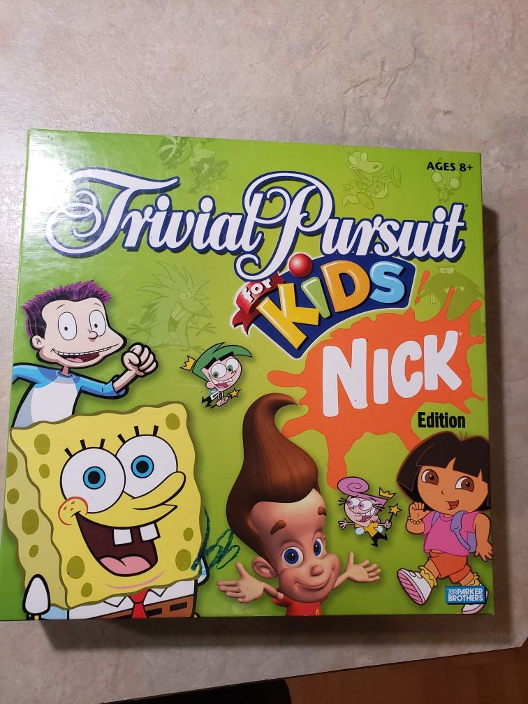 Parker Brothers Kids Trivial Pursuit Nick Edition Board Game