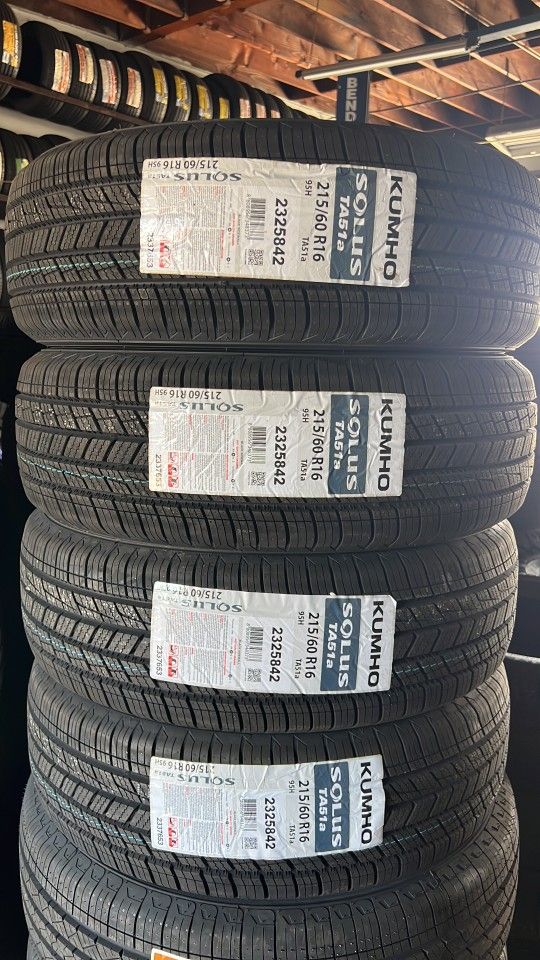 Kumho Ecsta LX Platinum KU27 UHP 215/60R16 95V Passenger Tire  215/60/16 New Tires Set Of 4 Kumho Installed And Balanced Set De 4 Llantas Nuevas Instaladas Y Balanceadas