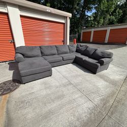 Big Gray Ashley Sectional Couch | Delivery Included