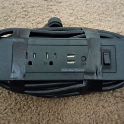 Desk Power Strip with USB – Recessed Desktop Outlet