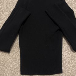 Black ribbed turtle neck full length 