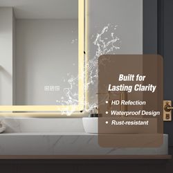 28*60inch LED Bathroom Vanity Mirror ,wall mirror,Anti-Fog, Dimmable,Shatter-Proof Tempered Glass, Ideal for Bathroom Wall Decor, Beauty Makeup and Sh