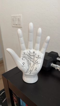 Ceramic Palmistry Hand Figurine